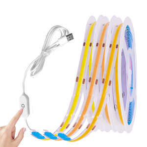 DC5V USB <span class=keywords><strong>LED</strong></span> bande cob Dimmable tactile interrupteur rétro-éclairage <span class=keywords><strong>TV</strong></span> cuisine bande Flexible <span class=keywords><strong>LED</strong></span> <span class=keywords><strong>ruban</strong></span> sous armoire lumière veilleuse - Product Image 1