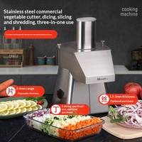 Commerciële groenten snijmachine 150-600kg/u, elektrische voedselsnijder van roestvrij staal voor restaurantkeuken, Mond.uk QD812