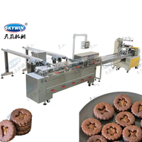 Machine à biscuits sandwich, machine à biscuits fourrés à la crème glacée, machine à biscuits sandwich au beurre de cacahuète, machine d'emballage de biscuits à grande vitesse