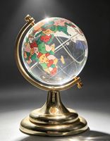 Globe terrestre en cristal personnalisé avec plusieurs options de base, récompense d'entreprise et décoration de bureau