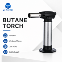 Briquet de cuisine réglable certifié CE, portable, cadeau d'affaires, mini torche au butane, briquet torche pour cigares