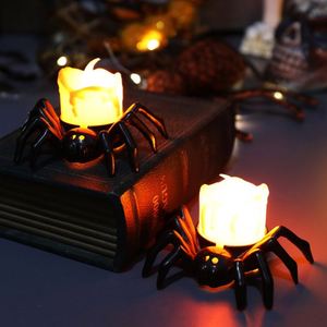 Halloween Pumpkin Lamp Atmosphere Decoration Props <b>LED</b> Electronic Candle <b>Light</b> Glow Spider Night <b>Light</b> Decoration - Product Image 1