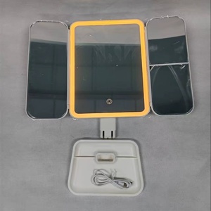 Hot Selling USB Charging Tri-fold Led Dressing <b>Vanity</b> <b>Mirror</b> Screen Touch LED <b>Mirror</b> Folding 3 Way <b>Vanity</b> Makeup <b>Mirror</b> - Product Image 1