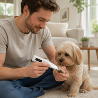 Tondeuse 3-en-1 USB-C à 2 vitesses, écologique, pour animaux de compagnie, avec coupe-poils pour chiens et chats, tondeuse à griffes, facile à tenir, pour toilettage des animaux