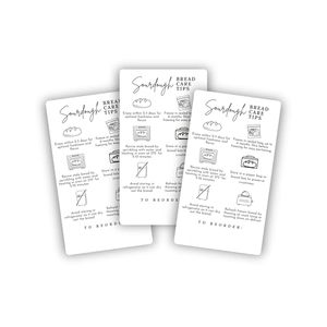 Tarjeta de Instrucciones para el Cuidado del Pan de Levadura Natural, Tamaño de Tarjeta de Visita, Etiqueta Adhesiva de Papel para Regalo, para Panaderos - Product Image 1