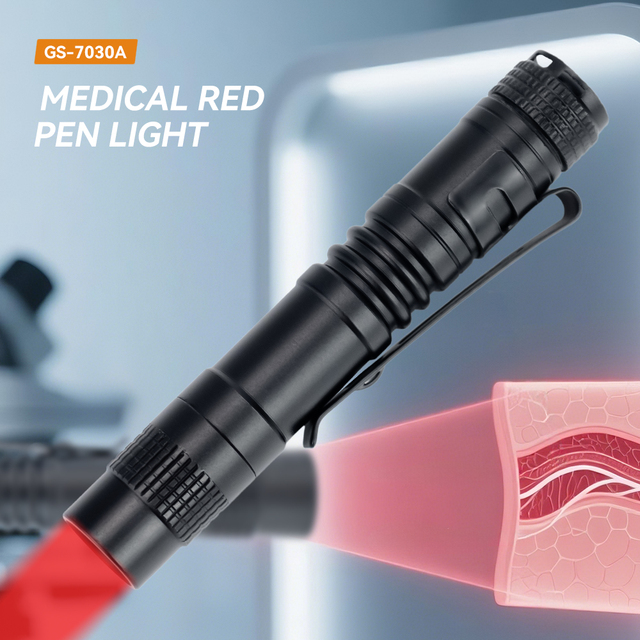 620nm Red Light Penlight Factory Custom Portable Vein Detector Pen Flashlight Mini Pocket Torch Light Dry Battery Powered
