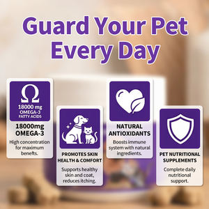 Complément alimentaire en comprimés à mâcher doux <span class=keywords><strong>pour</strong></span> soulager les allergies aux animaux <span class=keywords><strong>de</strong></span> compagnie chez les chats et les chiens, soutien contre les démangeaisons et les allergies saisonnières, en stock - Product Image 3