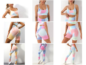 Traje Deportivo sin Costuras con Patrón de Letras OEM ODM, Transpirable, de Secado Rápido, Talla Grande, Leggings Antibacterianos de Spandex/Nylon - Product Image 6