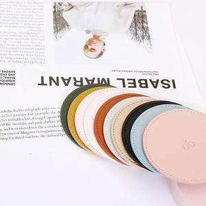 Posavasos de cuero estilo nórdico, redondo, aislante del calor, impermeable, a prueba de aceite, para uso en escritorio. - Product Image 3