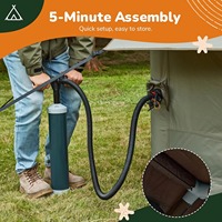 Grande tente gonflable imperméable de luxe avec trou de poêle et tente d'air à trou AC pour le camping