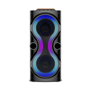 Potente Altavoz Doble de 20W con Luces de Colores y Control Remoto, <span class=keywords><strong>Radio</strong></span> <span class=keywords><strong>FM</strong></span>, Micrófono y Pantalla Grande para Diversión Familiar de Karaoke - Product Image 2