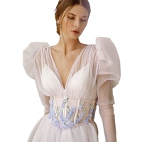 Evening Gowns Elegant Prom Dresses 3D Flowers Evening Gowns Long Dress Sweetheart Lady Grenaideine
