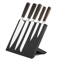 Rangement propre et bien rangé pour la cuisine Porte-bloc de couteaux magnétique en MDF noir pour ranger toutes sortes de couteaux