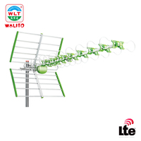 Antenne Yagi numérique extérieure UHF 470-790 MHz pour DVB-T2 HDTV, longue portée, gain 15 dBi, 24 éléments, Freeview 4K, filtre 4G/5G (ODM/OEM)