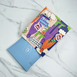 Sacs cadeaux en papier avec impression couleur personnalisée, fermeture à cordon, motifs artistiques colorés, pour petits cadeaux. - Product Image 6