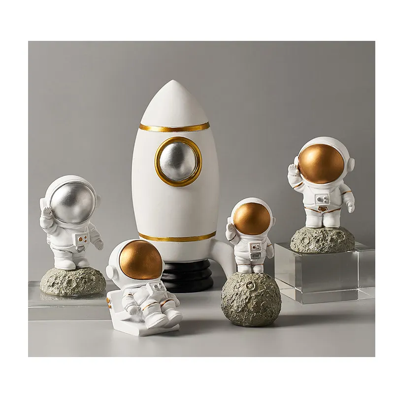 Nordic astronot dekorasi rumah patung Resin, dekorasi meja hadiah aksesoris DIY Modern ruang tamu Model Mini