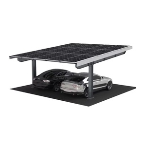 Structure de carport solaire en aluminium pré-assemblée certifiée CE, systèmes de montage pour parkings solaires - Product Image 1