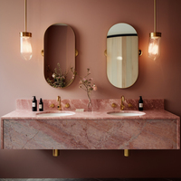 Miroir de salle de bain intelligent ovale sans cadre CF BLM1009, luxueux, éclairé, mural, anti-buée, avec écran tactile et lumière LED