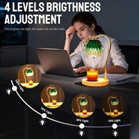 Lampe chauffe-bougie parfumée GEEZO avec minuterie et variateur d'intensité, USB filaire, pour table – Cadeau de Noël ou d'anniversaire pour maman, décoration de chambre à coucher pour femme