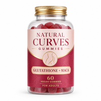 Gummies pour l'amélioration des courbes naturelles des fesses - Glutathion & Maca Glute Boost, 60 gummies véganes pour adultes