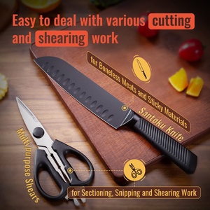 Cuchillos ergonómicos con mangos huecos, cuchillo de chef japonés, cuchillos de cocina de acero inoxidable alemán, juego de cuchillos de cocina - Product Image 4
