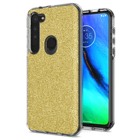 Coques de téléphone transparentes scintillantes pour Motorola G8 Power Lite E6S One fusion Plus G9 PLUS