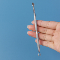 Dissolvant professionnel de vernis à ongles, grattoir à double extrémité, nettoyeur d'ongles en acier inoxydable