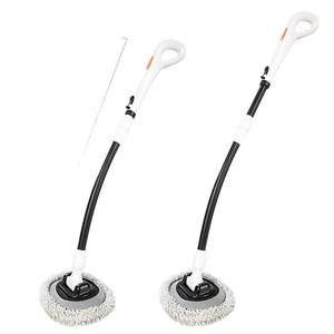 Serpillère de lavage de voiture à manche courbé, poils doux, brosse télescopique, outil de nettoyage à grande poignée pour le lavage des véhicules - Product Image 1