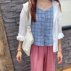 Bolso cruzado de lona para mujer, color blanco roto, cierre con cremallera, bolso de hombro de gran capacidad, verano 2019 - Product Image 5