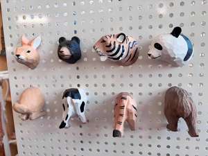 Aimant de réfrigérateur artisanal en bois sculpté en forme <span class=keywords><strong>d</strong></span>'animal, idéal pour afficher des <span class=keywords><strong>photos</strong></span>, des notes et des rappels, avec aimant demi-corps et fesses - Product Image 2