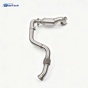 High Quality 304 Stainless Steel Downpipe for Mercedes Benz C63 C63S W205 GLC63 X253 M177 4.0T V8 Biturbo High Flow Direct Fit - Product Image 1