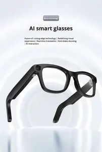 Lunettes intelligentes photochromiques IA avec caméra 8MP, enregistrement vidéo et audio HD 1080P, lunettes connectées avec double micro, lunettes VR intelligentes - Product Image 6