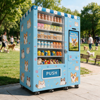 Distributeur automatique de friandises pour animaux de compagnie Yunyin, refroidissement par compresseur, équipement de libre-service sans personnel, capacité 270-648, pour parcs et animaleries