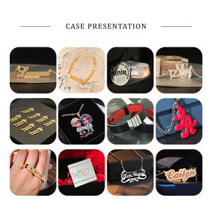 <span class=keywords><strong>Collana</strong></span> <span class=keywords><strong>personalizzabile</strong></span> in acciaio inox africano <span class=keywords><strong>con</strong></span> placcatura in oro caldo alla moda pedante a maglie geometriche catena gioielli personalizzati - Product Image 6