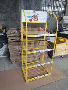 5 Đặt Dây Kim Loại Giỏ Kẹo Khoai Tây Con Chip Giá Đồ Ăn Nhẹ Hiển Thị Đứng Cho Thị Trường - Product Image 2