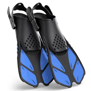 Adult Lightweight TPR Rubber Scuba Diving Fins Adjustable Short Snorkeling And Swimming Fins