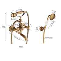 Robinetterie en laiton massif avec mitigeur, finition bronze doux doré, pour baignoire, douche pluie, céramique, traditionnelle, luxe, montage mural, hôtel, villa, appartement