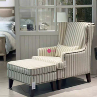 Yicheng Beauty Amerikanischer Landhausstil Einzelsitzer-Sessel mit Rückenlehne im Traditionellen Stoffdesign für Wohnzimmer, Arbeitszimmer und Loungebereiche
