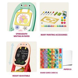 儿童教育可擦2合1 A3塑料双面企鹅支架儿童绘画写作儿童绘图板 - Product Image 6