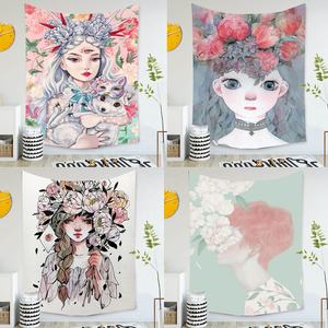 Art Decor Unique Coloré Frais Illustration Série Chambre Esthétique Haute Qualité 3d Impression Numérique Tapisseries - Product Image 3