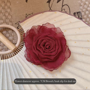 Nouvelle boutonnière en forme de rose séchée tridimensionnelle, épingle à cravate à points pour femmes, broche faite à la main, élégance, accessoires de poitrine - Product Image 4