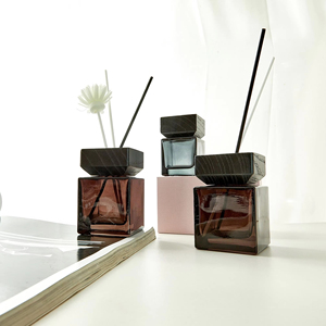 Luxury 100ml Round Crystal Glass <strong>Bottle</strong> <strong>Cork</strong> Home Decorative Aromatherapy Essential Oil Fragrance Perfume Reed <strong>Diffuser</strong> - Product Image 1