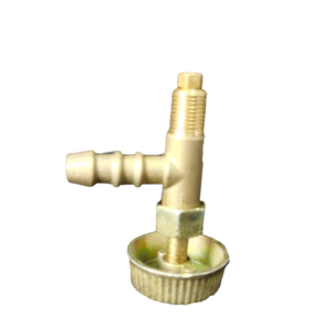 Válvula de gas LPG manual con acabado de latón, tipo T, válvula angular para estufa de gas licuado, exportaciones a Ucrania, conexión T-VALVE NBR - Product Image 1