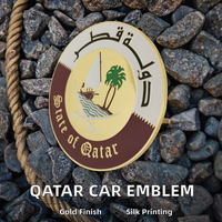Épinglette personnalisée Qatar EAU, emblème national, logo, artisanat en métal plaqué or, émail, badge en fonte, emblème, souvenirs, cadeaux, broche