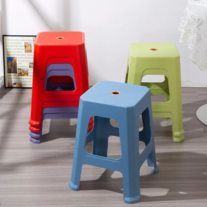 Wholesale High Quality Colorful Stackable Plastic <strong>Stool</strong> Easy Carrying Square High <strong>Stool</strong> Dinner Chair for Home and <strong>Office</strong> - Product Image 3