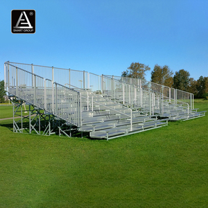 Gradins extérieurs surélevés en aluminium avec planches, tribunes sportives, bancs de gradins, gradins de stade en aluminium avec garde-corps - Product Image 3
