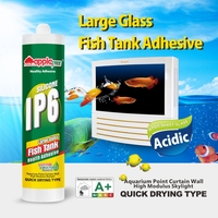 Scellant silicone acide haute viscosité pour aquarium, adhésif de scellement pour la fixation de plaques, de fenêtres et de verre, scellant pour aquarium de grande taille