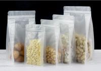 Pochette debout à huit joints latéraux en plastique anti-odeur personnalisée Sac transparent à fond plat avec fermeture éclair