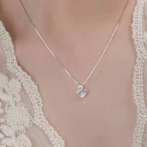 Swan Pendant Necklace For Women Gold Chain With Diamond Clavicle Jewelry Everyday Wear 2023 Summer Style - Product Image 4