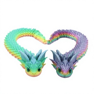 Figuras de Animales de Serpiente Acuática Impresas en 3D con PLA, Artesanías de Moda, Adornos, Regalos Únicos, Juguetes Articulados 7-12 - Product Image 2